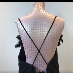 Holy Renfrew feather black dress NWT